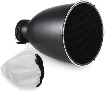Produktbild von 11,6-Zoll-Beauty Dish mit Profoto Mount Tele-Zoom-Reflektor-Diffusor-Lampenschirmschale mit 60¡ã-Wabengitter und Diffusorsockel fuer Profoto Mount Studio-Blitzlicht Speedlite