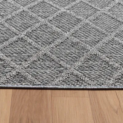 Produktbild von Outdoor Teppich Piero Läufer, Farbe: Grau, Größe:80x250 cm