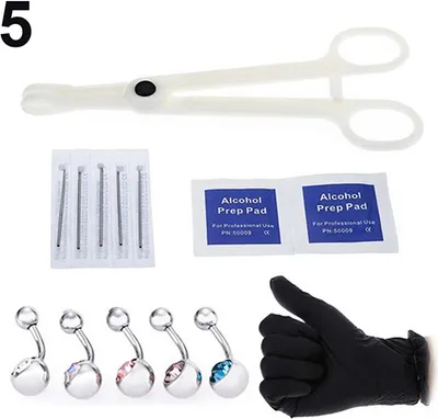 Produktbild von Professionelles Body Piercing Tool Kit Ohr Nase Nabel Nippel Edelstahl Nadeln Set-#5
