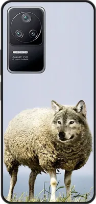 Produktbild von König Design Hülle kompatibel mit Xiaomi Poco F4 Kunststoff Soft Handyhülle - Handy Case Wolf im Schafspelz