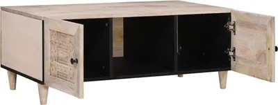 Obrázok produktu pre vidaXL Konferenčný stolík, prírodná biela farba, 100 x 54 x 40 cm, masívne drevo mango