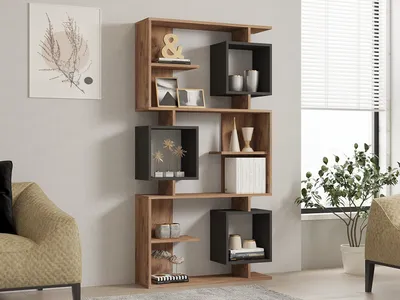 Obrázok produktu pre Skye Decor, Regál - Punadu (borovica atlantická + antracit)