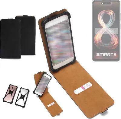 Produktbild von K-S-Trade Handyhülle Schutzhülle kompatibel mit Infinix Smart 8 Hülle Case Cover Flip Style Bumper schwarz 1x