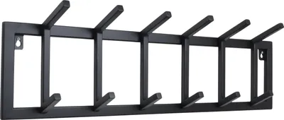Image de Portemanteau LOFT42 Jaimy Single – Noir – Métal – 6 crochets doubles – 80 x 24 x 12 cm