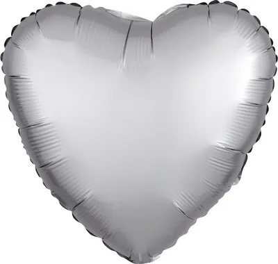 Immagine prodotto di amscan® 9914126 Palloncino in foil cuore argento - Ø 43 cm