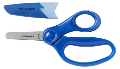 Immagine prodotto di Forbici per bambini Fiskars con protezione per le dita, 13 cm, blu, adatte a bambini dai 6 anni in su