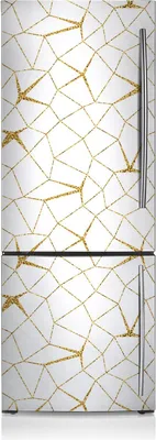 Produktbild von Kühlschrankmagne Kühlschrank Aufkleber Magnetfolie Dekoration 60x205 cm - Goldenes Mosaik.