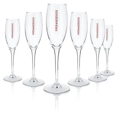 Produktbild von 6x Piper Heidsieck Gläser Flöten Champagner Glas, Flötenglas, 0,1l