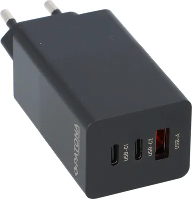 Obrázok produktu pre PATONA Premium GaN PD65W adaptér čierny 2xUSB-C 1xUSB-A