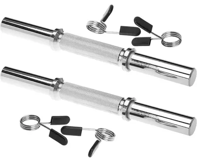 Produktbild von Hantelstange Langhantel Stange - Stahl - Ø 25 mm - 35 oder 38 cm - Mit Verschlüssen