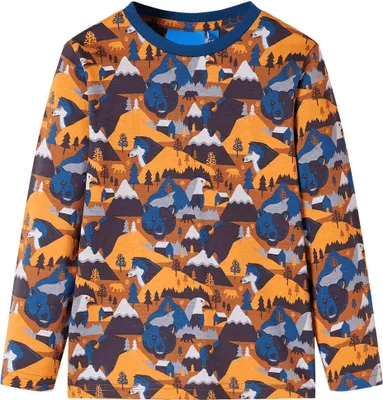 Image de vidaXL Pyjama pour enfant à manches longues Cognac 128