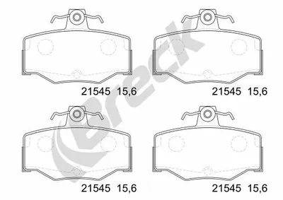 Produktbild von BRECK Bremsbeläge Satz Hinten Bremsklötze für NISSAN ALMERA II Hatchback (N16) 21545 00 704 00