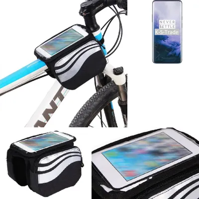 Produktbild von K-S-Trade Rahmentasche Fahrrad-Halterung kompatibel mit OnePlus 7 Pro 5G Rahmenhalterung Fahrrad Handyhalterung Fahrradtasche Handy Smartphone