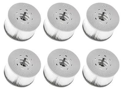 Produktbild von MSpa Whirlpool-Filter 6er-Set Ersatzkartusche Ø 10,6 cm Grau Weiss