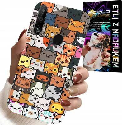 Obrázek produktu pro Pouzdro Pro Huawei P30 Lite - Zpět V Roztomilých Kočkách, Kočky, Pouzdro