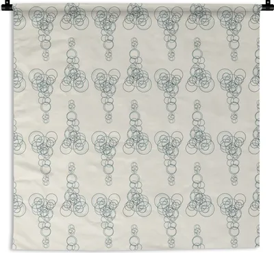 Produktbild von MuchoWow® Wandteppich Wandbehang Kreis - Muster - Abstrakt 150x150 cm Tapisserie Dekoration Wandtuch - Wohnaccessoires - Modernes