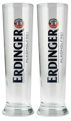 Produktbild von 2x Erdinger Alkoholfrei Weizenbierglas 0,5L