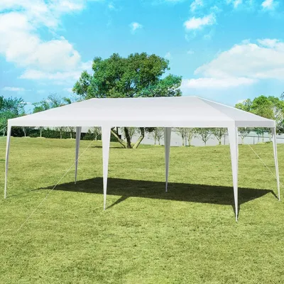 Produktbild von GOPLUS 3x6m Pavillon Gartenpavillon, Partyzeltmit stabilem Stahlrahmen, Wasserabweisend für Sonnen- & Regenschutz