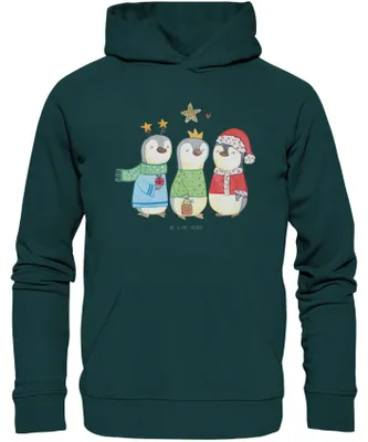 Produktbild von Mr. & Mrs. Panda Kuschelhoodie Winterzeit Heilige drei Könige Größe M - Lime Green - Geschenk, Weihnachten, Sweatshirt, Kapuzenpullover, Hoodie, Weihnachtsmann, Pullover