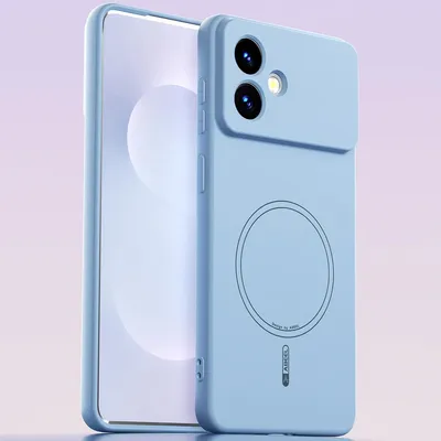 Obrázek produktu pro Magnetické pouzdro pro Samsung Galaxy S26 Edge, kompatibilní s MagSafe, tekutý silikon, nárazuvzdorné a odolné proti poškrábání Modrá
