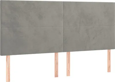 Obrázok produktu pre vidaXL Čelo postele svetlo sivé 200 x 5 x 118/128 cm zamat