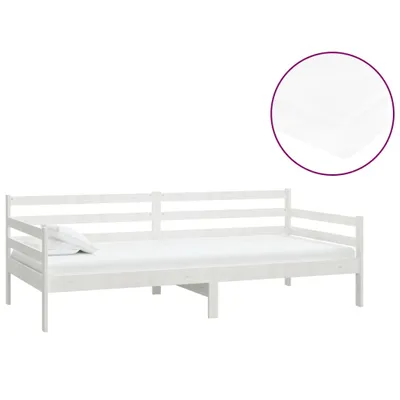 Obrázek produktu pro Denní postel s matrací 90 x 200 cm bílá masivní borové dřevo