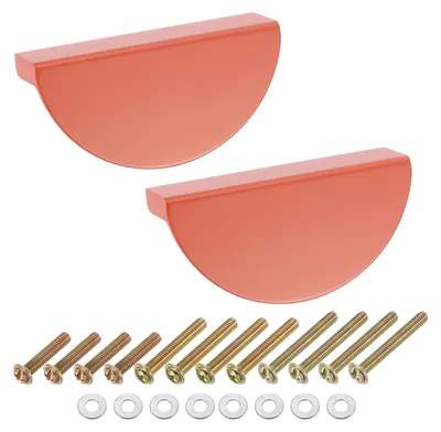 Möbelgriffe 10er-Pack, 64 mm Lochabstand, Aluminium, Orange