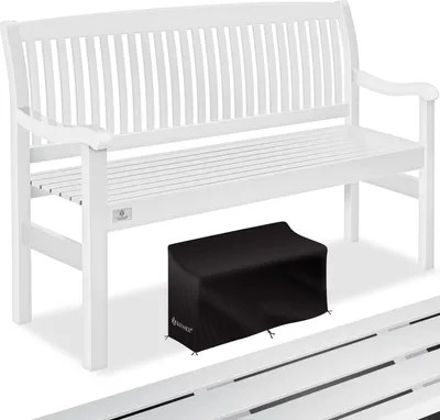 Produktbild von KESSER® Gartenbank Holz Holzbank wetterfest | Für 3 bis 4 Personen | Parkbank aus Massivholz | Sitzbank 320 kg belastbar | Balkonbank Bank für Balkon Terrasse & Garten inkl. Cover