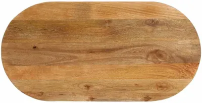 Produktbild von Tischplatte aus massivem Mangoholz 100x40x3,8cm oval