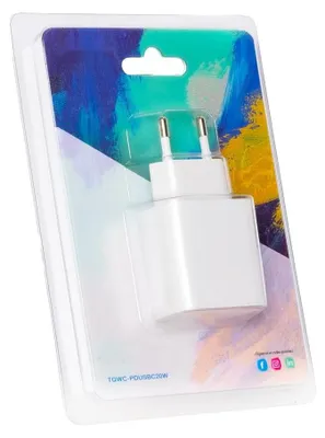 Produktbild von USB-C-Wandladegerät PD 20 W, kompatibel mit Schnellladung, ideal für Mobile Geräte und Tablets.
