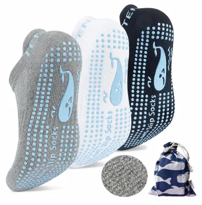 Produktbild von Omgoods – Rutschfeste Yoga-Socken mit Noppen – 3 Paar