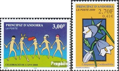 Produktbild von Briefmarken Andorra - Französische Post 2000 Mi 546,550 (kompl.Ausg.) postfrisch Jahrtausendfeier