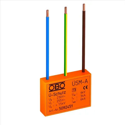 Image de Module de protection contre les surtensions OBO, tous systèmes d'installation, 255 V, 1 pièce.
