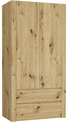Obrázok produktu pre Šatníková skriňa 90 cm, 2 dvere, 2 zásuvky FRAMIRE B-20 artisan
