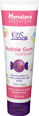 Produktbild von Himalaya Botanique Kinder Zahnpasta, ohne Fluorid, Geschmack Bubblegum, 80g
