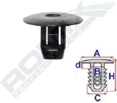 Produktbild von 10x ROMIX C60647 Clip radseitig