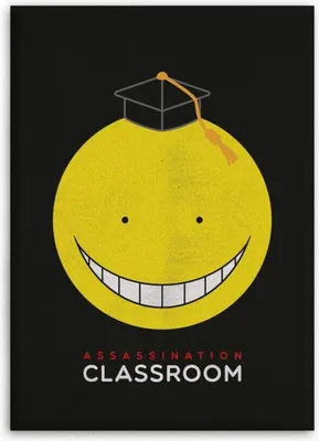 Produktbild von Plaid Manga - Assassination Classroom - Smiley Jaune - 130 cm x 160 cm