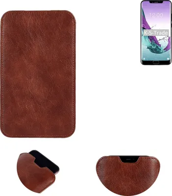 Produktbild von K-S-Trade Schutzhülle Handyhülle kompatibel mit Doogee Y7 Plus Handytasche Kunstleder Sleeve in braun