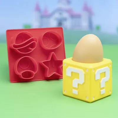 Produktbild von Super Mario Eierbecher und Toastausstechform Question Block