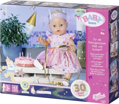 Obrázok produktu pre BABY born Deluxe Happy Birthday Set, sada oblečenia pre bábiku, 3 rok / roky, 390 g