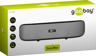 Image de goobay Cabstone SoundBar avec AUX noir (boîte de 1)