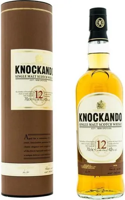 Obrázok produktu pre Knockando 12-ročná single malt škótska whisky v darčekovej škatuľke | 43 % obj. | 0,7 l