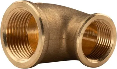 Produktbild von Messing Gewinde-Fitting 90° Winkel reduziert 3/4' IG (DN20) - 1' IG (DN25) - schwere Ausführung