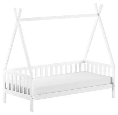 Produktbild von Hausbett >Tipi< in Weiß, Kiefer massiv - 206x189,3x98cm (BxHxT)