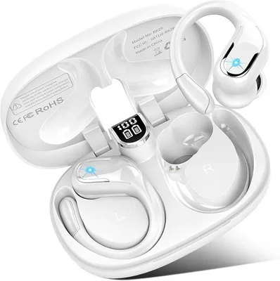 Produktbild von In Ear Kopfhörer Kabellos Bluetooth mit 4 ENC Mic/50H Noise Cancelling Ear buds, Over-Ear Sportkopfhörer mit Ohrhaken, IP7 Wasserdicht Ohrhörer