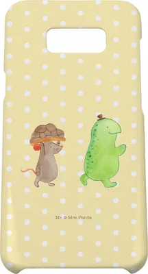 Produktbild von Mr. & Mrs. Panda Samsung Galaxy S8 plus Handyhülle  Schildkröte Maus - Gelb Pastell - Geschenk, Beste Freundinnen, Spazieren, Handycover, Hülle, Handy, Cover