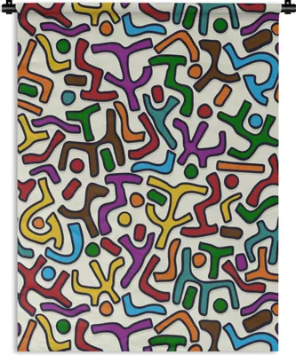 Produktbild von MuchoWow® Wandteppich Wandbehang Abstrakt - Muster - Afrika 90x120 cm Tapisserie Dekoration Wandtuch - Wanddeko