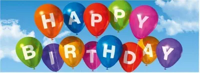 Image de Carte de vœux Artebene, motif ballons d'anniversaire, dimensions 21x8 cm