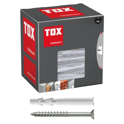 Produktbild von TOX Allzweck-Rahmendübel Tetrafix XL 6x65 mm + Schraube - 50 Stück - 021101051