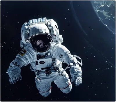 Produktbild von Spritzschutz Herdabdeckplatte Schneidebrett aus Glas Astronaut im All 1-Teilig (60x52cm)